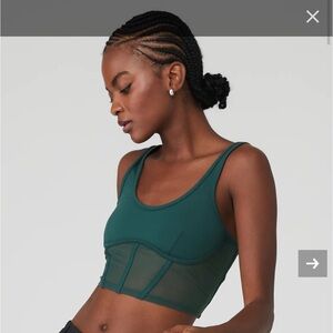 Alo Green Mesh Crop Top
